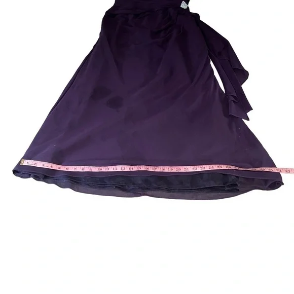 Bill Levkoff Violet/Purple/Eggplant Sweetheart Strapless Chiffon Long Gown Dress - Picture 7 of 15